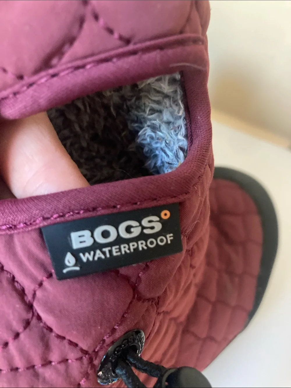 Bogs Rebound Waterproof Quilted Boots in Burgundy
